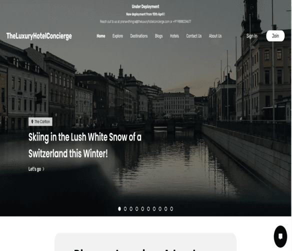 Luxury Travel project preview